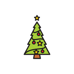 Christmas tree icon design vector