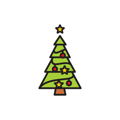 Christmas tree icon design vector
