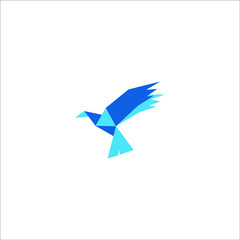 logo bird wing icon animal vector