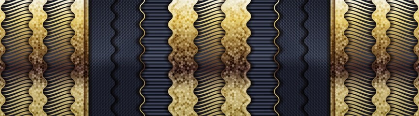 Dark overlapping background with golden lines glowing combination