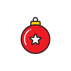 Fototapeta premium Christmas ball icon design vector