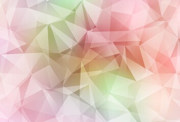 Light Pink, Yellow vector abstract mosaic backdrop.