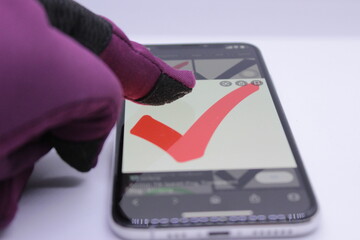 touch screen gloves and touchpad phone with modern lifestyle