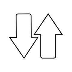 Arrows in four directions. Icon Vector