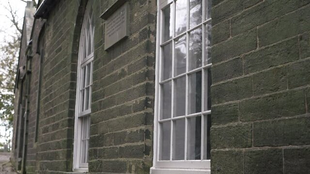 Haworth School Where Anne Bronte Taught External Medium Tilting Shot