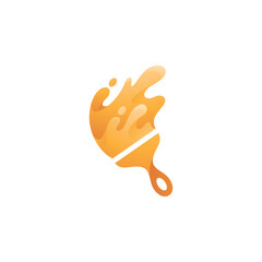 Brush and Paint Ink Splash Logo