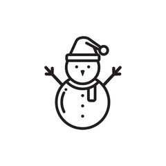 Christmas snowman icon symbol design vector