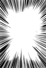 漫画集中線の背景イラスト素材縦