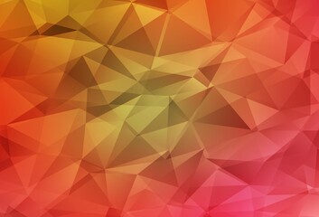 Obraz premium Light Red, Yellow vector triangle mosaic background.