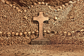 Paris Catacombs, Paris, France - obrazy, fototapety, plakaty