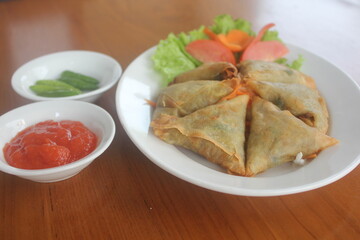 snacks, martabak. served warm