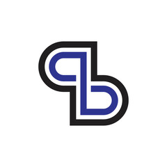 qb letter logo design vector