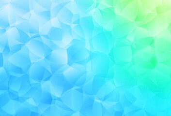 Obraz premium Light Blue, Green vector background with abstract shapes.
