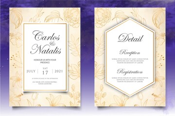 Beautiful wedding invitation card template