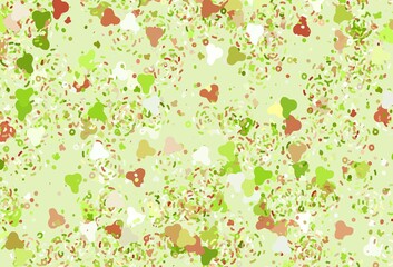 Light Green, Red vector texture with abstract forms.