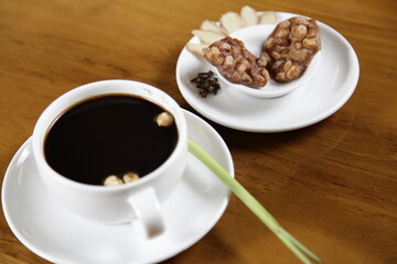 lemongrass coffee and spices, complete with rock sugar