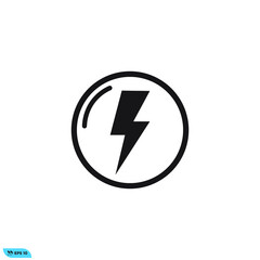 Icon vector graphic of thunder bold 