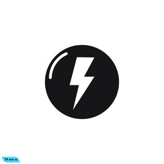 Icon vector graphic of thunder bolt