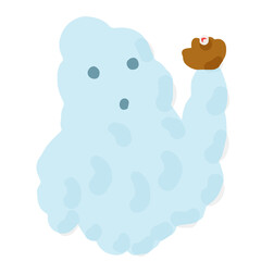 Baseball Catch08 Cumulonimbus; Hand drawn vector illustration like woodblock print