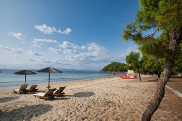 Koukounaries beach, Skiathos island, Greece .famous exotic beach all over the world