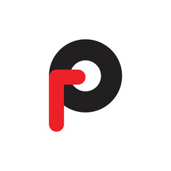 ro letter logo, rP letter logo design vector