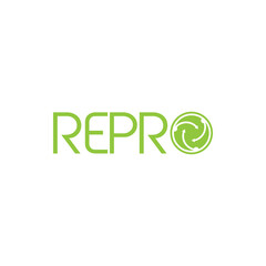 Repro recycle logo design vector