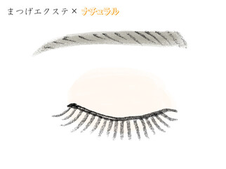 まつげエクステ_パターン別イラスト