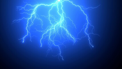 Natural Realistic Impact of lighting Strikes or lightning bolt, electrical storm, thunderstorm with flashing lightning ,4k High Quality, 3d render