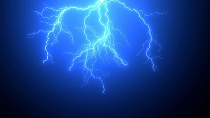 Realistic Impact of lighting Strikes or lightning bolt, electrical storm, thunderstorm with flashing lightning ,4k High Quality, 3d render