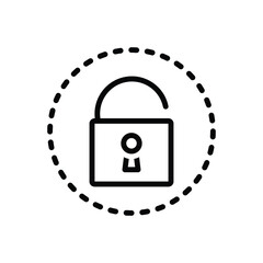 Black line icon for reveal