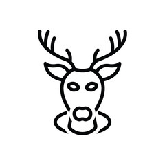 Black line icon for buck