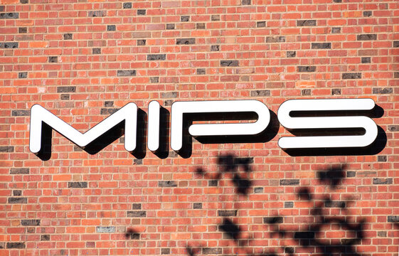 MIPS sign, logo at headquarters. MIPS Technologies, Inc provides processor architectures and cores for digital home, networking, IoT and mobile applications - Santa Clara, California, USA - 2020