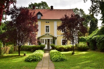 Karel Capek Monument in Stara Hut, Central Bohemia, Czech Republic, is a museum dedicated to the life of this writer and his wife.