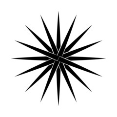 Obraz premium black and white geometirc icon, abstract vector design