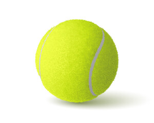 Vector realistic tennis ball isolated on white background