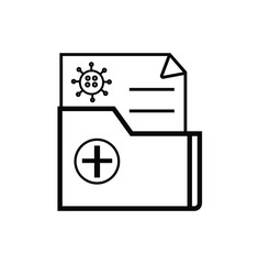 report icon in different style vector illustration. The theme of the corona virus two color and black report vector icons designed with the style of the fill, outline, line and stroke can be used for 
