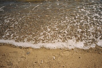 film camera - sand and waves