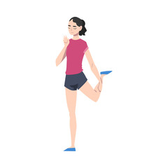 Fototapeta premium Young Woman with Contempt Look on Her Face Showing Rejection and Refusal Gesture with Her Hand Vector Illustration