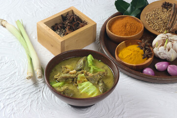 Tongseng Daging Kambing, is sweet spicy curry made from goat meat stew with coconut sauce commonly found in Indonesia