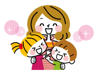 ママ大好き　子供たち