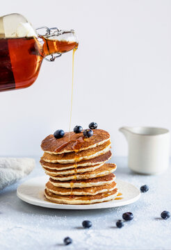 Pancake with maple syrup