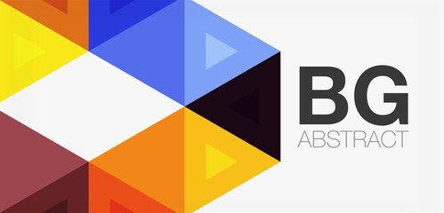 Mosaic triangle pattern abstract background for cover, banner, flyer and poster and other template