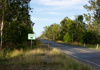 Care for our wildlife sign beside a highway.