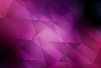 Dark Purple, Pink vector shining triangular layout.