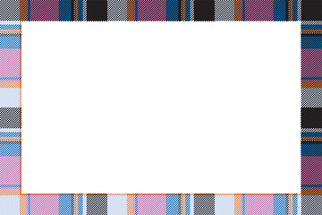 Fototapeta premium Vintage frame vector. Scottish border pattern retro style. Tartan plaid ornament.