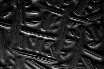 Abstract black background texture, retro ink painting. Fantastic modern sketch in a minimal gray style.