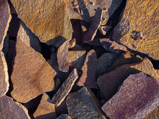 Porphyry Irregular Stones. Flagstone for Paving, Flooring and Facade.