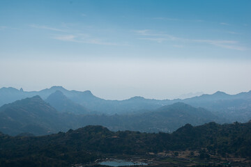 mountains and clouds