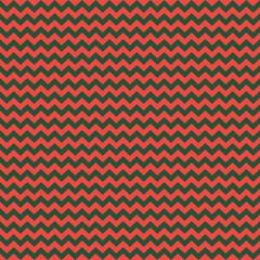 Zig zag Christmas and new year pattern. Regular chevron stripes of red and green color. Classic zigzag lines abstract geometry background. Seamless texture print. Vector illustration