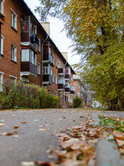 old houses in the autumn